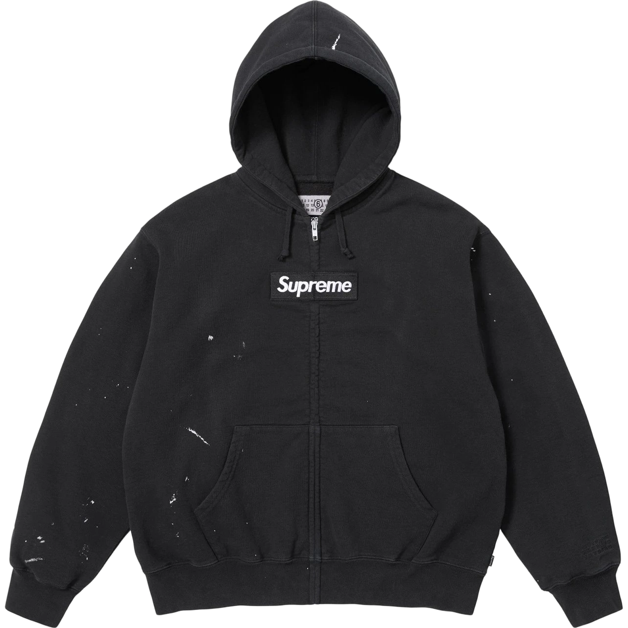 Supreme X MM6 Maison Margiela Box Logo Zip Up Hooded Sweatshirt